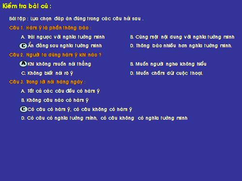 Bài 25. Nghĩa tường minh và hàm ý (tiếp theo)