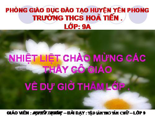 Bài 11. Tập làm thơ tám chữ