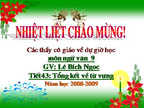 Bài 9. Tổng kết về từ vựng (Từ đơn, từ phức,... từ nhiều nghĩa; Từ đồng âm,... trường từ vựng)