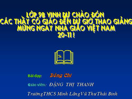 Bài 10. Đồng chí