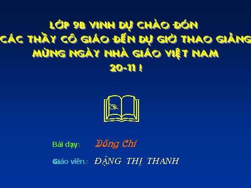 Bài 10. Đồng chí