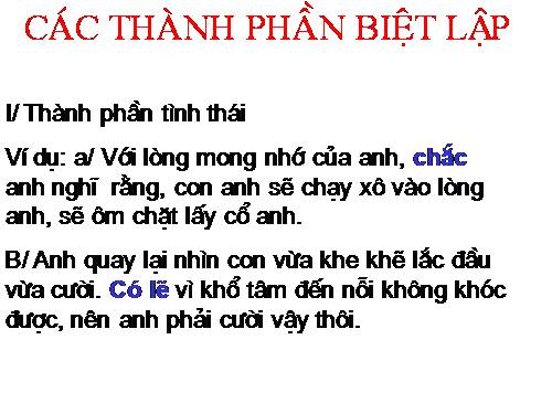 Bài 19. Các thành phần biệt lập