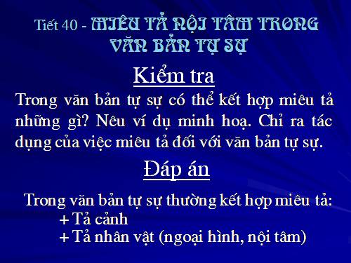 Bài 8. Miêu tả nội tâm trong văn bản tự sự