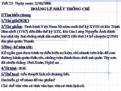 Bài 5. Hoàng Lê nhất thống chí - Hồi thứ mười bốn