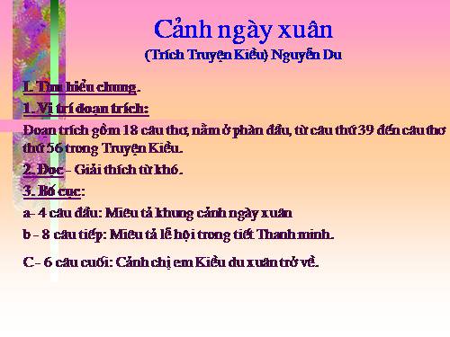 Bài 6. Cảnh ngày xuân