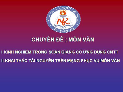 Chuyen đề UDCNTT mộn ngữ văn