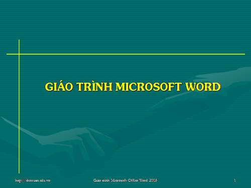 Giao trinh Tin giup tu hoc tot phan WORD