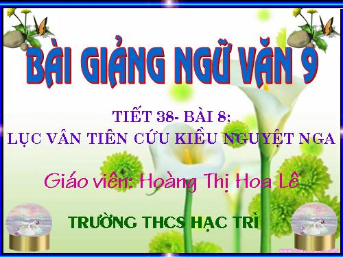 Bài 8. Lục Vân Tiên cứu Kiều Nguyệt Nga