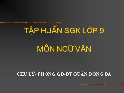 chương trình tập làm văn 9