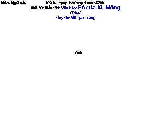 Bài 30. Bố của Xi-mông