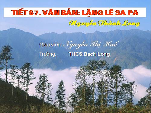 Bài 14. Lặng lẽ Sa Pa