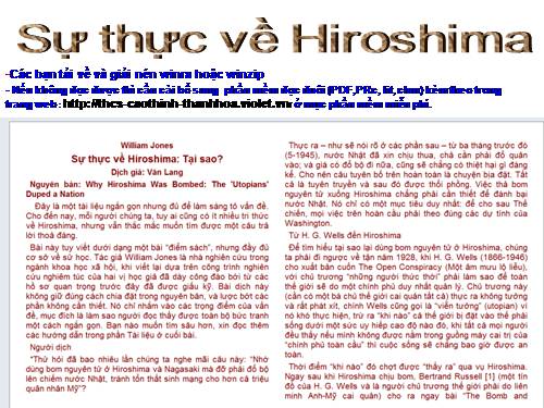 Sự thực về Hisroshima