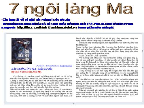 Bảy ngôi làng ma