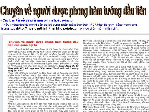 Chuyện về người được phong hàm Tướng đầu tiên