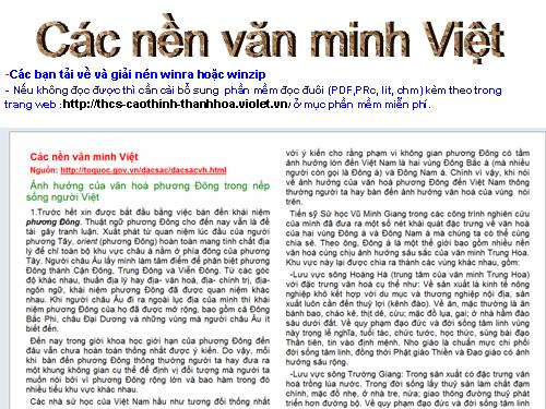 Các nền văn minh Việt