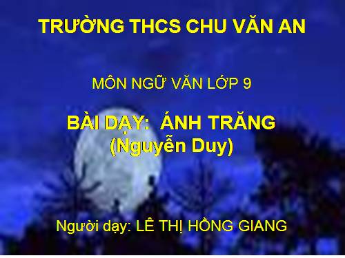 Bài 12. Ánh trăng