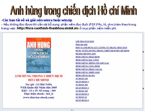 Anh hùng trong chiến dịch HCM