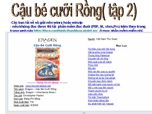 Eragon - Cau Be Cuoi Rong (Tap II).zip