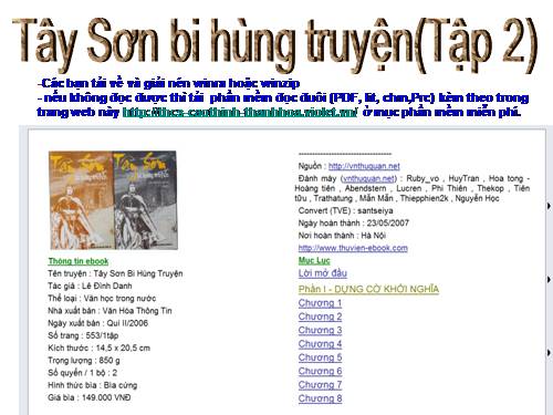 Tay Son Bi Hung Truyen.tập 2