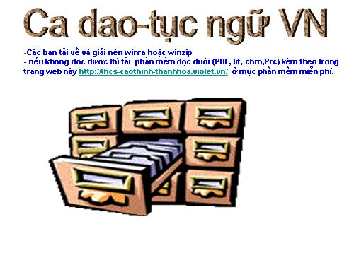 Ca dao -Tuc ngu Việt Nam