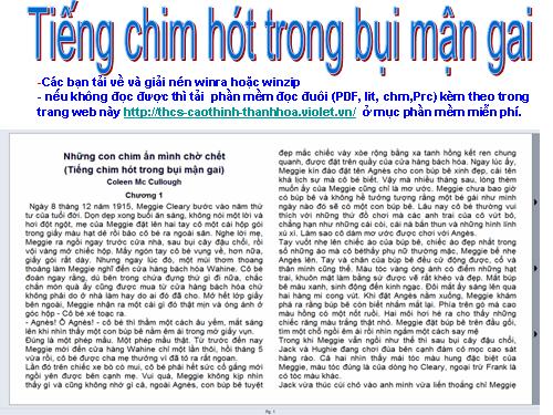 Tiếng Chim hót trong bụi mận gai