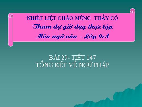 Bài 29. Tổng kết về ngữ pháp