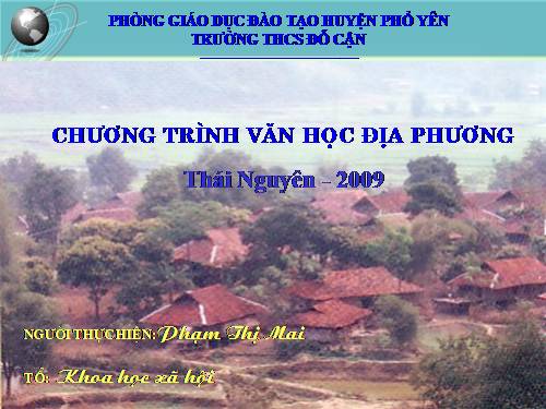 Bài 9. Chương trình địa phương (phần Văn)