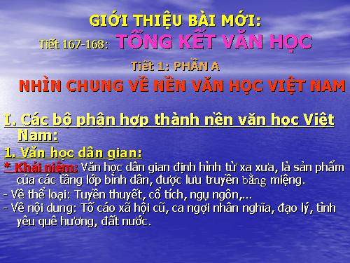 Bài 33. Tổng kết phần Văn học