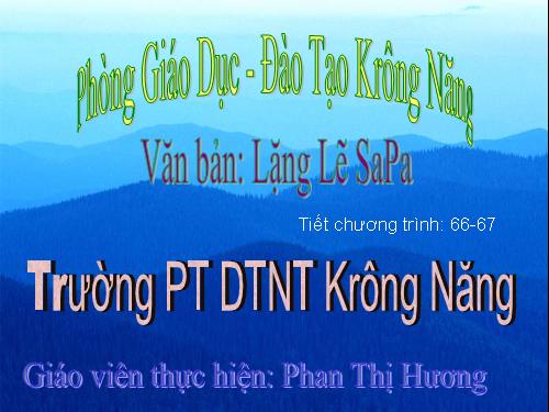 Bài 14. Lặng lẽ Sa Pa