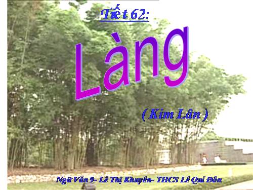 Bài 13. Làng