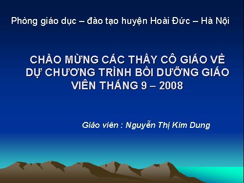 Bồi dưỡng chuyên đề tập làm văn hè 2008