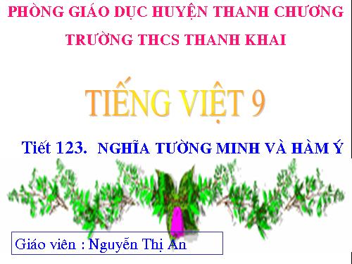 Bài 24. Nghĩa tường minh và hàm ý