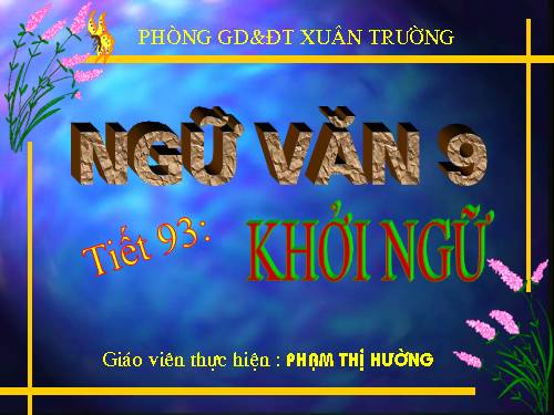 Bài 18. Khởi ngữ