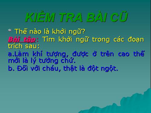 Bài 19. Các thành phần biệt lập