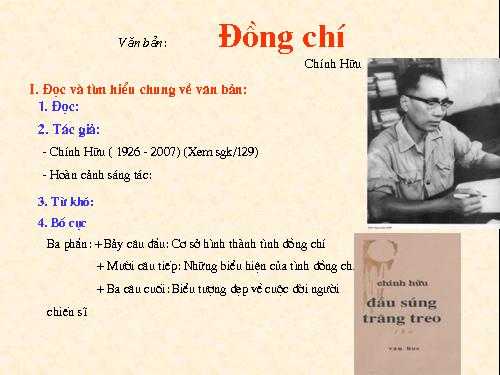 Bài 10. Đồng chí