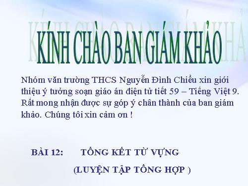 Bài 12. Tổng kết về từ vựng (Luyện tập tổng hợp)