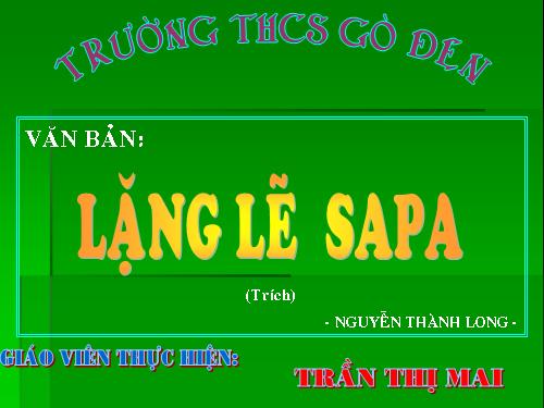 Bài 14. Lặng lẽ Sa Pa