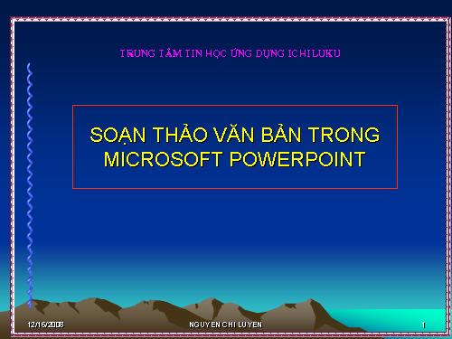 Huong dan soan giao an tren Powerpoint