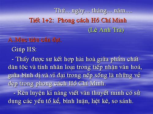 Bài 1. Phong cách Hồ Chí Minh