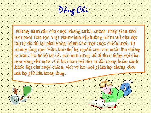 Bài 10. Đồng chí