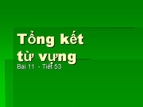 Bài 11. Tổng kết về từ vựng (Từ tượng thanh, tượng hình, một số phép tu từ từ vựng)