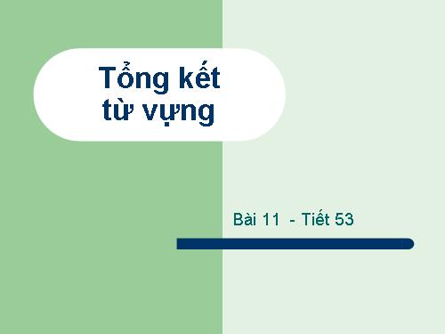 Bài 11. Tổng kết về từ vựng (Từ tượng thanh, tượng hình, một số phép tu từ từ vựng)