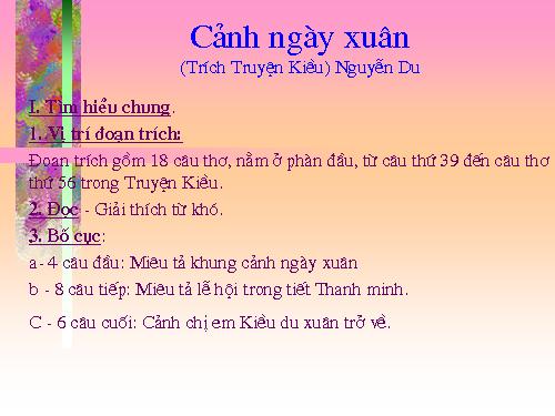 Bài 6. Cảnh ngày xuân