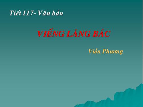 Bài 23. Viếng lăng Bác