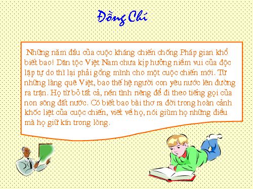 Bài 10. Đồng chí