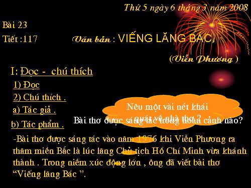 Bài 23. Viếng lăng Bác