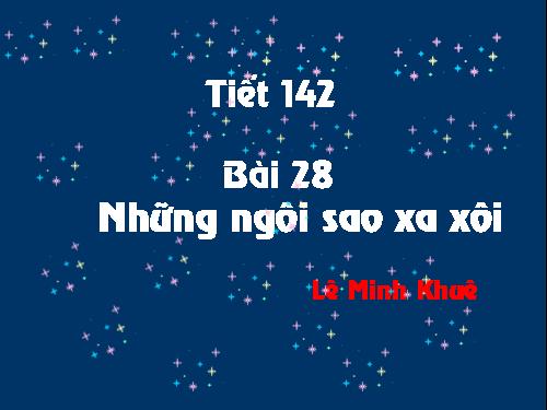 Bài 28. Những ngôi sao xa xôi