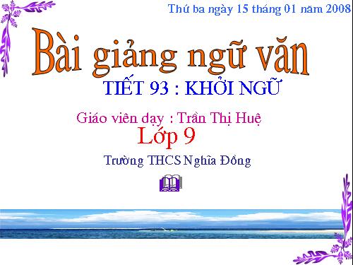 Bài 18. Khởi ngữ