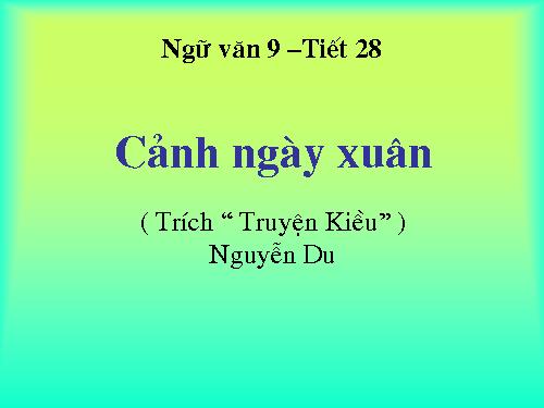 Bài 6. Cảnh ngày xuân