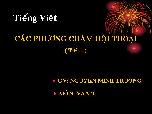 Bài 1. Các phương châm hội thoại